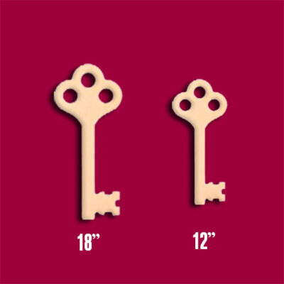 12" & 18" Skeleton Key Unfinished DIY Wood Craft To Sell Ready to Paint Wood Wooden Stacked Cutout