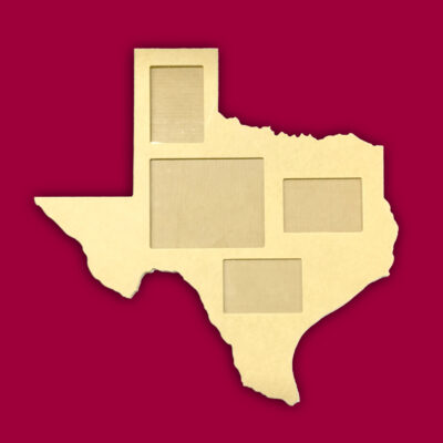 30" State Texas Multi-Picture Frame 8x10 5x7 w/ Hanger, Backing & Glass Unfinished DIY Wood Craft To Sell Ready to Paint Wood Wooden Cutout