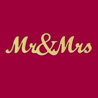 31" x 8" Script "Mr & Mrs" Cursive Text Words Unfinished DIY Wood Craft Wooden Cutout To Sell