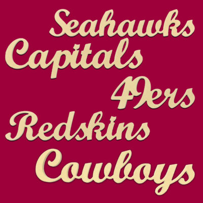 8" Tall Football & Baseball Team Names Unfinished DIY Wood Craft To Sell Ready to Paint Wood Wooden Cutout