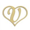9" Script Letter V Insert