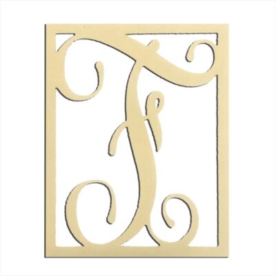 14" Monogram Capital Letter F