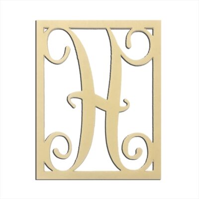 14" Monogram Capital Letter H