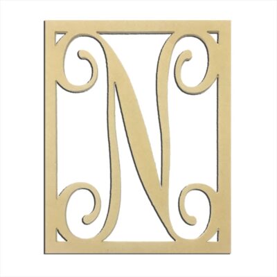 14" Monogram Capital Letter N