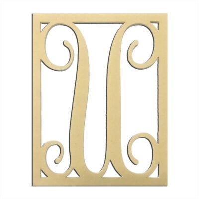 14" Monogram Capital Letter U