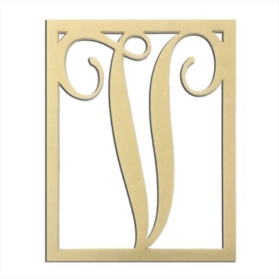 14" Monogram Capital Letter V