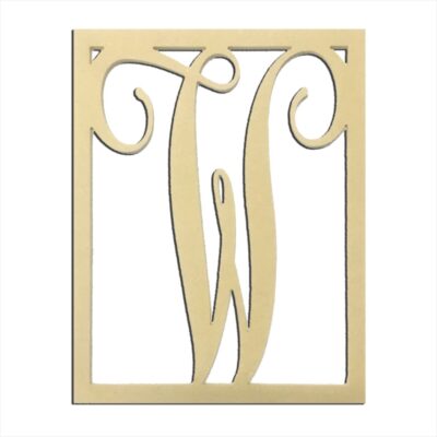 14" Monogram Capital Letter W
