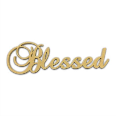 10" Script Cursive Text Word (Blessed)