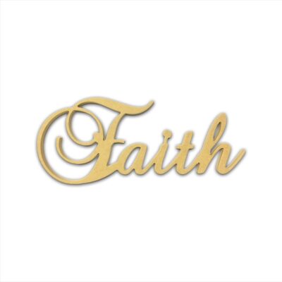 10" Script Cursive Text Word (Faith)