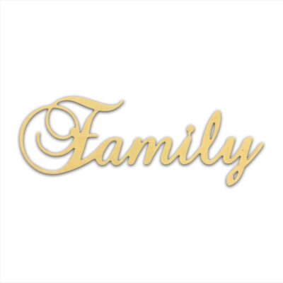 10" Script Cursive Text Word (Family)