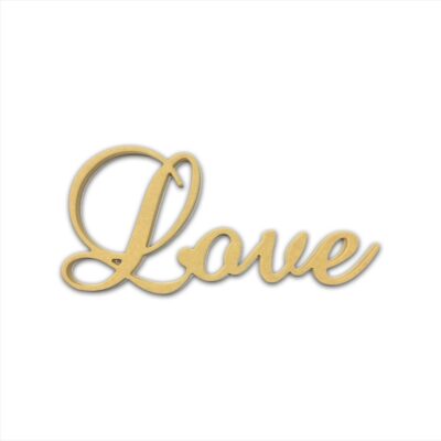 10" Script Cursive Text Word (Love)