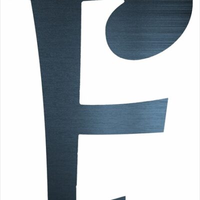 Curly Letter F (2")