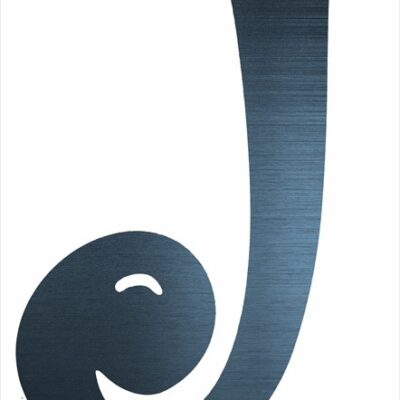 Curly Letter J (2")