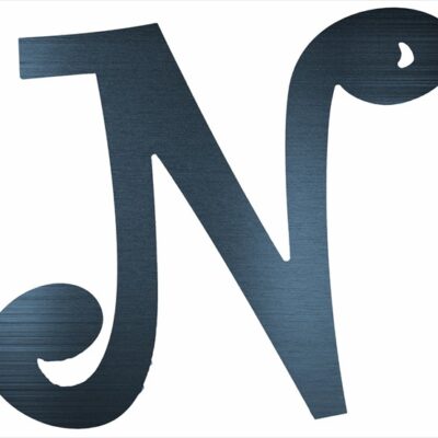 Curly Letter N (2")