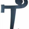 Curly Letter T (2")