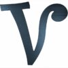 Curly Letter V (2")