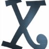 Curly Letter X (2")