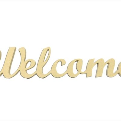 Mini Script 'Welcome' 3" Package of 4