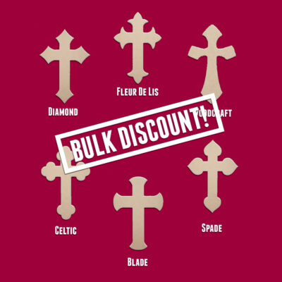Bulk 6" Wood Cross (Lot of 50) Unfinished DIY Extra Small Wooden Craft Cutout To Sell Stacked Crosses