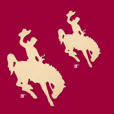 Cowboy Bucking Bronco 18" & 28" Unfinished DIY Wood Craft To Sell Ready to Paint Wooden Cutout