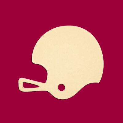Football Helmet 15" x 12" Unfinished DIY Wood Craft To Sell Ready to Paint Wood Wooden Cutout