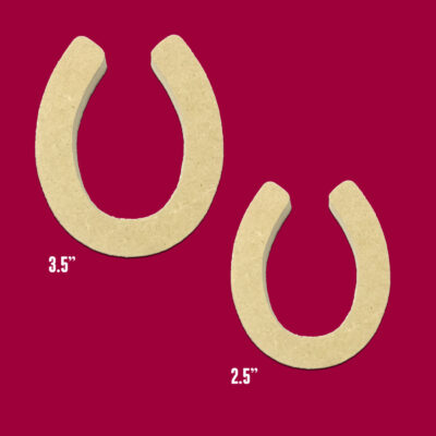 Mini Horseshoe 2.5" & 3.5" (Pkg of 4) Miniature Unfinished DIY Wood Craft To Sell Ready to Paint Wood Wooden Cutout