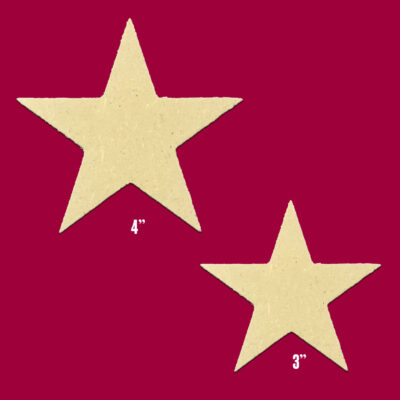 Mini Nautical 5-Point Star 3" & 4" (Pkg of 4) Miniature Unfinished DIY Wood Craft To Sell Ready to Paint Wood Wooden Cutout