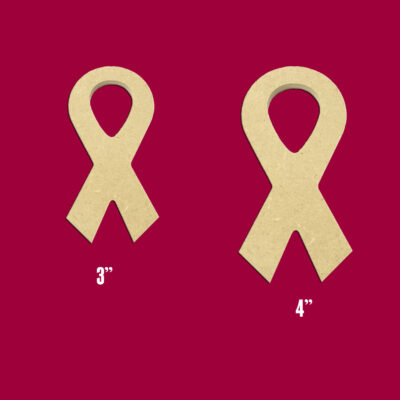 Mini Ribbon 3" & 4" (Pkg of 4) Miniature Unfinished DIY Wood Craft To Sell Ready to Paint Wood Wooden Cutout