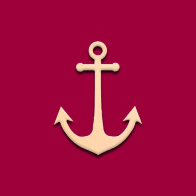 Mini Ship's Anchor 4" (Pkg of 4) Miniature Unfinished DIY Wood Craft To Sell Ready to Paint Wood Wooden Cutout