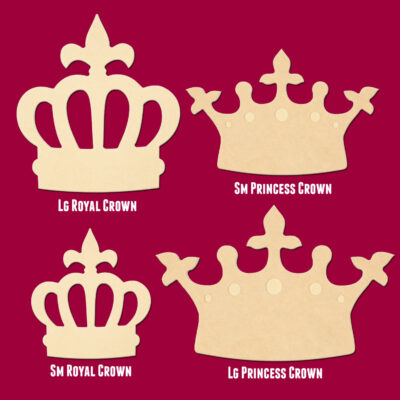 Royal or Princess Crown Unfinished DIY Wood Craft To Sell Ready to Paint Wooden Stacked Cutout