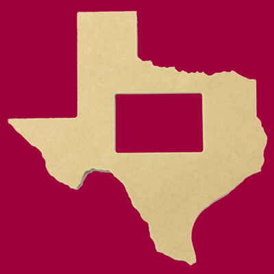 State Of Texas 5" x 7" Picture Frame w/ Hanger, Backing & Glass Unfinished DIY Wood Craft To Sell Ready to Paint Wooden Cutout