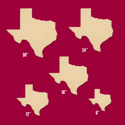 State of Texas 6" 12" 16" 24" 30" Unfinished DIY Wood Craft To Sell Ready to Paint Wood Wooden Cutout